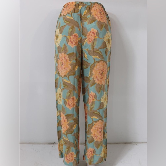 Carole Little Multi Floral High Waisted Casual Pants Women's SZ.10 N.W.T. - Picture 2 of 6